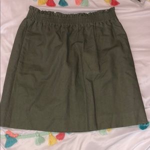 J crew skirt army green size 4